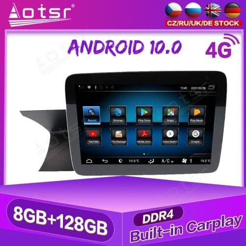 8+128G For Mercedes-Benz C C204 C180 C200 C260 2011+ Android Car GPS Navigation Multimedia Player Stereo Radio 4G LTE Carplay