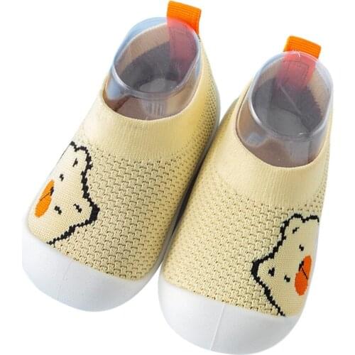 Baywell Autumn Baby Girls Boys Newborn Knitting Boot Anti-slip Shoe For Unisex First Walking Crib Shoes