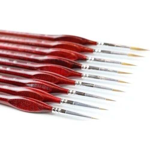 1 Pc Paint Brush Miniature Detail Fine Liner Nail Art Drawing Brushes Wolf Half Paint Brushes for Acrylic Painting Supplies