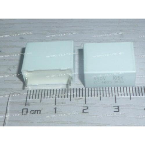 10PCS 450V 105K 460S 1UF 1.0UF P=15MM Straight pin and Bend Pin FILM CAPACITOR