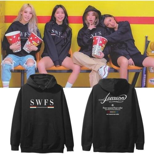 Korean Fashion K Pop Kpop MAMAMOO 4 SEASON Hoodie Sweatshirts Pullovers Women Long Sleeve Streetwear Hip Hop K-pop Hooded Tops