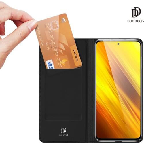 For Xiaomi Poco X3 NFC X3 Pro DUX DUCIS Skin Pro Series Flip Cover Luxury Leather Wallet Case Full Good Protection Steady Stand