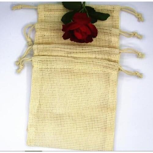 Reusable Bags Organic Cotton Washable Mesh Bags for Grocery Shopping Fruit Vegetable Organizer Storage Bag