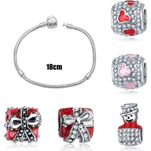Charms plata de ley original bracelet jewelry valentines day mary poppins bijoux riverdale harajuku beads jewellery