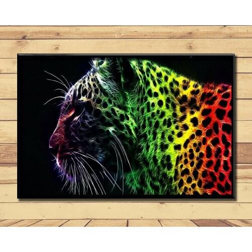 Cheetah Fierce Animal (28) Wall Posters Prints Silk Art Painting For Home Wall Bedroom Decor