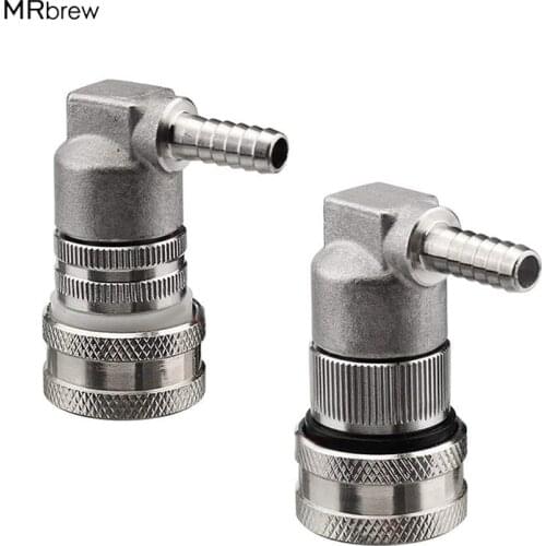 Ball Lock Disconnects Stainless Steel Ball Lock Keg 1/4'' Fittings Barb Set (Liquid and Gas) For Corny and Cornelius Kegs