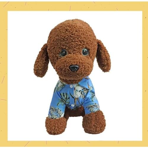 Cute Pet Dog T Shirts Hawaiian Lovely Cat Dog Vest for French Bulldog Summer Beach T-Shirt