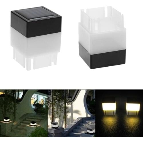 Solar Fence lamp Landscape Light Garden post cap lamp Outdoor Waterproof Patio Deck Square Decor Night Lamp