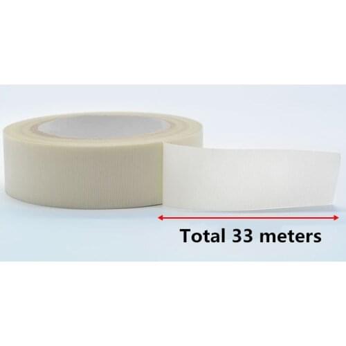 33Meters 0.18mm thick Glass Cloth Tape 3M High Temperature Flame Retardant Single Insulating Cloth Tape Glass Fiber