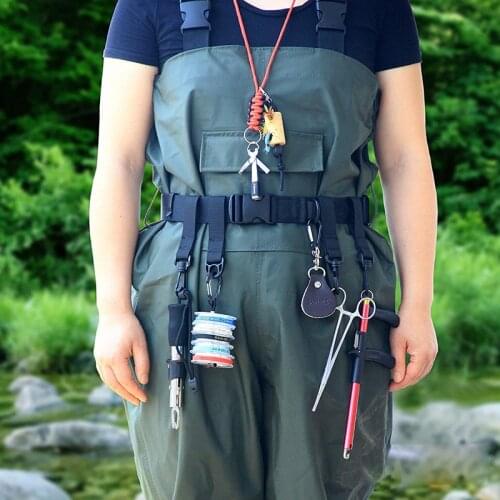 Fly Fishing Accessory Belt 3.15in Wide Waistband Set Waist protection for Wader Pants Fishing Accessories D-ring Hanging Buckle