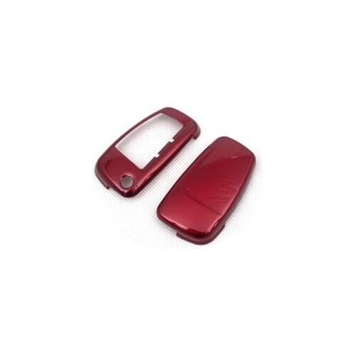 Hard Plastic Keyless Remote Key Protection Case Cover (Gloss Metallic Red) For Audi