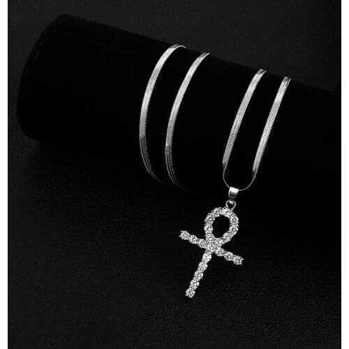 Snake Chain Crystal Pendant Necklace Stainless Steel Gold and Silver Color Designed for Men and Women Fashion jewelry Gifts