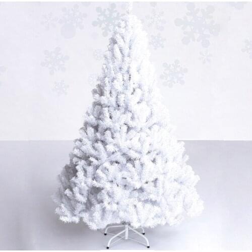 1.2m 1.5m 1.8m 2.1m 2.4m Environmental Protection PVC Leaves White Christmas Tree