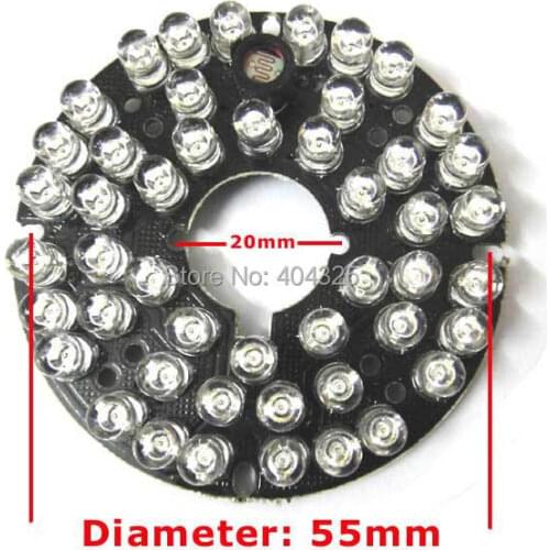 10pcs 48 LEDs 5mm Infrared IR 60 Degrees Bulbs Board 850nm Illuminator For CCTV Camera