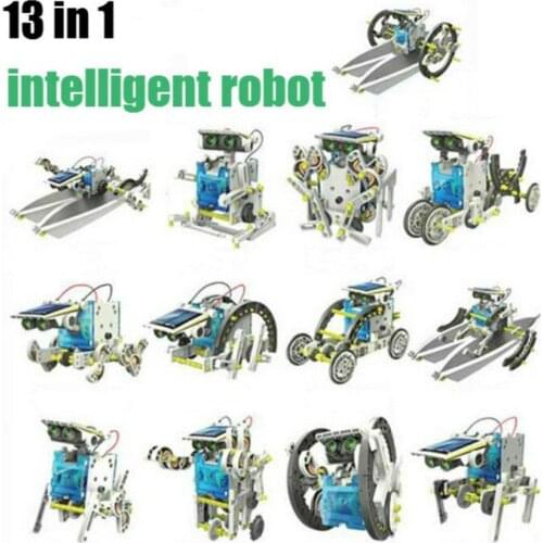 13 In 1 Educational Solar Robot Kit Power DIY Assembled Toy Car Boat Animal Blocks Kids Toys Gift Puzzle DIY Assembled Toys