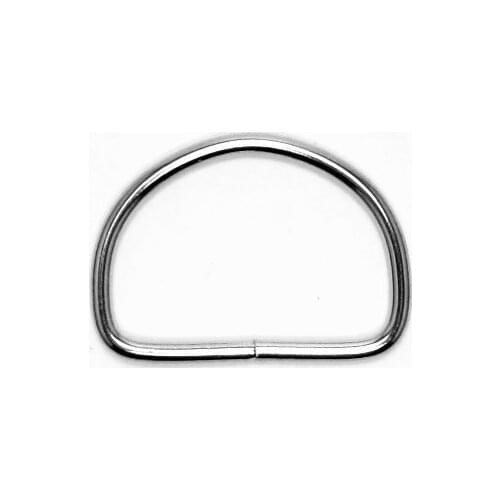 2" UnWelded D-Ring in Nickel Finish