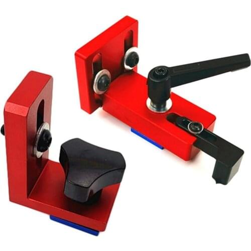 2 Pcs Woodworking T Slot Miter Track Stop Locator Rail Retainer Chute Backing Connector, 30 T-Slot & 45 T-Track