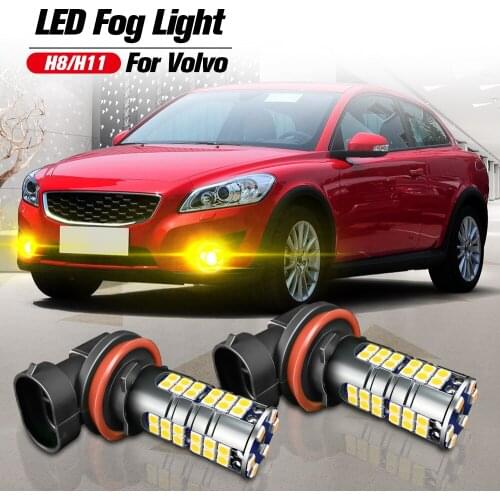 2pcs LED Fog Light Blub H11 H8 Lamp Canbus No Error For Volvo C70 S40 S80 V70 XC70 V50 XC60 C30 2008 2009 2010 2011 2012 2013