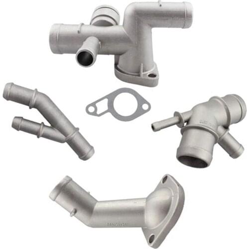 4PCS Aluminium 1.8T Engine Cooling Coolant Hose Connector Supercharger Pipe for Jetta Golf MK4 Bettle A3 S3 TT Seat