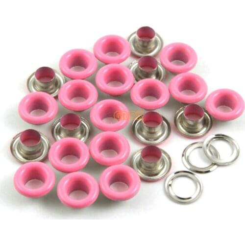 800 Set 8*4*4mm (Outer diameter * Inner diameter * Height) Pink Round Eyelet Grommet