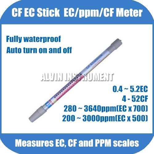 Free Shipping CF EC stick pen EC ppm CF Meter conductivity meter 0.4~5.2EC 4-52CF 280~3640ppm;200 ~ 3000ppm