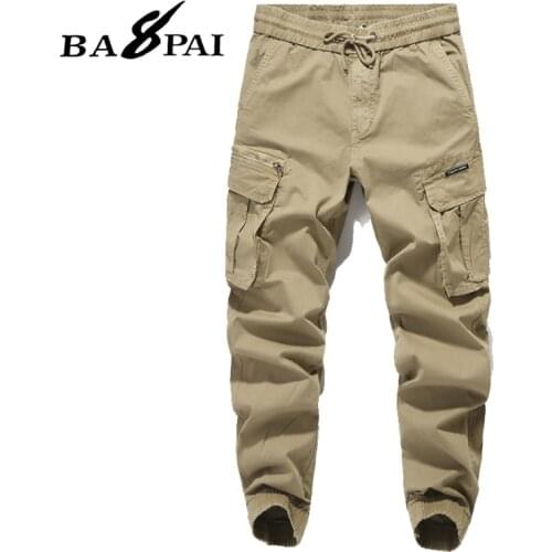 BAPAI Spring Winter Military Pants Men Khaki Cargo trousers Casual Cotton Tactical Pants Men Big Size Army Overol Hombre