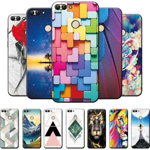 Case For Huawei P Smart 2018 Case Cover on P Smart 2018 Shockproof Silicone Phone Case Huawei P Smart 2018 Flower Cute Bumper