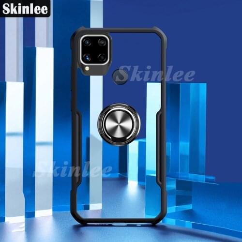 Skinlee For Realme C15 C25 Case Official Original Shockproof Clear With Ring Soft Frame Cover For Realme Narzo 30A Case