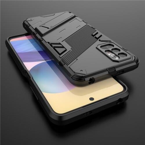 For Xiaomi Redmi Note 10 5G Case Cover Shockproof Bumper Bracket Stand Holder Camera Protect Armor Phone Case Redmi Note 10 5G