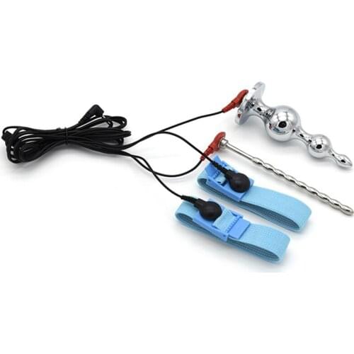 Electric Shock Anal Sex Toys Electrical Stimulation Penis Plug Catheters Anal Plug Electro Shock Penis Ring For Male Accessories