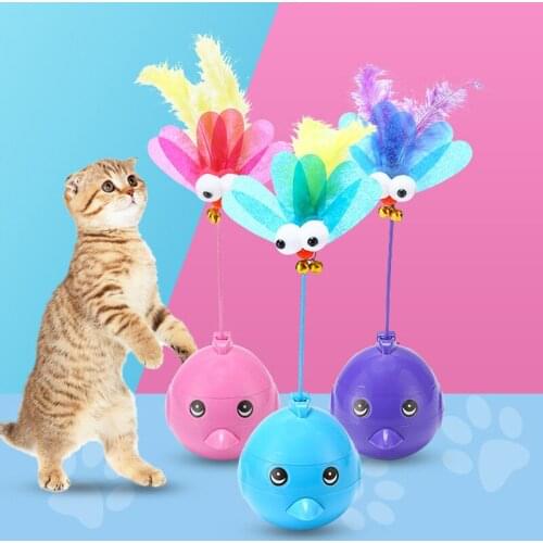 Pet Cat Interactive Laser Magic Toy Ball Battery Laser Bird Light Electric Rolling Ball Funny Pet Cat Dog Toys