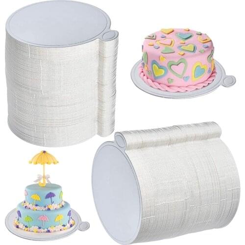 200 Pcs Mini Round Silver Cardboard, 3.5 Inch Mousse Cupcake Base, Cake Dessert Paper Board, Dessert Cardboard Base