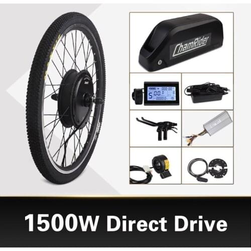 Chamirder 1500W Electirc Bicycle Kit 48V Ebike Conversion kit 52V Bicycle Rear Motor wheel 20AH Polly Battery Electric Bicycle
