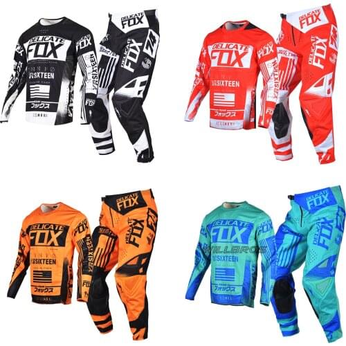 360 Flight Jersey Pants Motocross Racing Gear Set Mountain Bike Cycling Combo Kits Mens Motorbike Moto Cross Black Suit