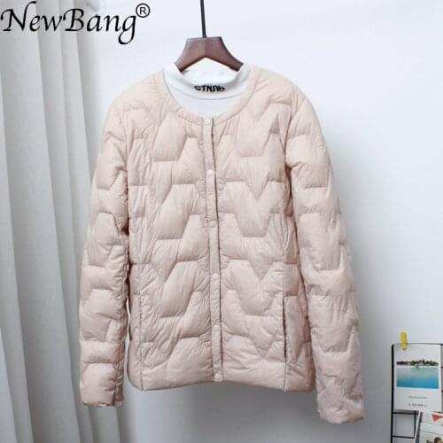 NewBang Ultra Light Down Jacket Women Lightweight Coat Warm Female Windbreaker Parka Womens Down Jackets Without Collar