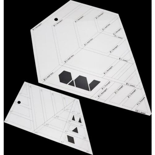 Patchwork Ruler wholesale 1pcs Acrylic Material Multifunction Quilting Ruler Shaped Like A Trapezoid Good Quality Sewing Tool