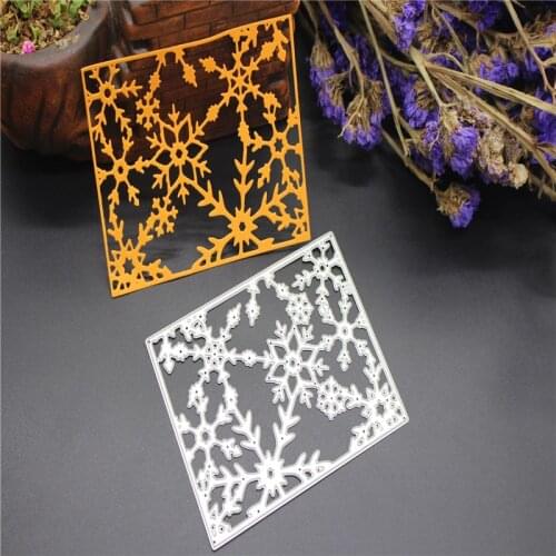 YINISE Metal Cutting Dies For Scrapbooking Stencils Snowflake BACKGROUND DIY PAPER Album Cards MAKING Embossing Folder Die Cuts