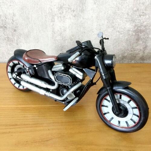 Motorcycle-Model-Toys Gifts Vintage Ornaments Iron Car Crafts Figurines Vehicle Bar Furnishings Kid Gift Home Decor Collection