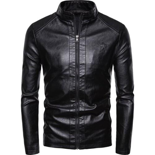 Brand clothing Autumn Mens New Air Force Pilot Motorcycle Leather Jacket Fashion slim fit Mosaic Red Leather Coat S-4XL