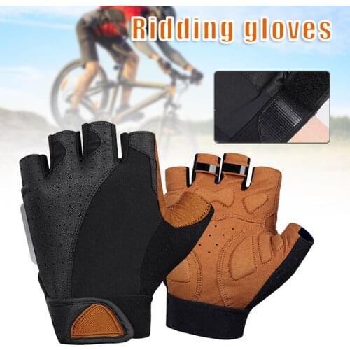 Mens Cycling Gloves Half Finger Biking Glove Road Bicycle Gloves Padded Shock-Absorbing Anti-Slip Breathable Gloves XR-Hot