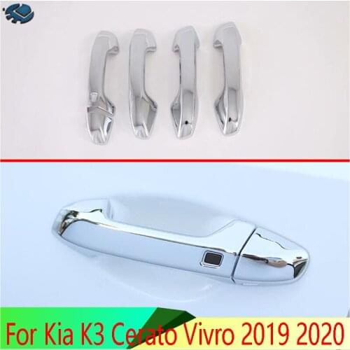 For Kia K3 Cerato Vivro 2019 2020 Car Accessories ABS Chrome ABS Chrome Door Handle Cover Trim Molding Accessories