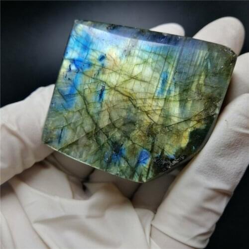 1 pc Natural Crystal Moonstone Raw Gemstone Ornament ,Natural Quartz Labradorite Handicraft Decorating Stone Healing