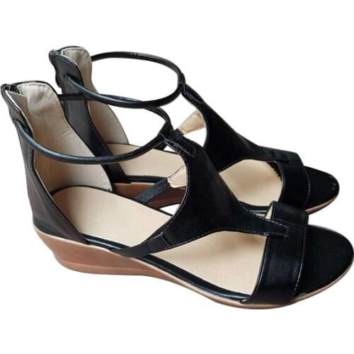 New Fashion Versatile Slope Heel Womens Shoes Open Toe Casual Platform Sandals For Women d88