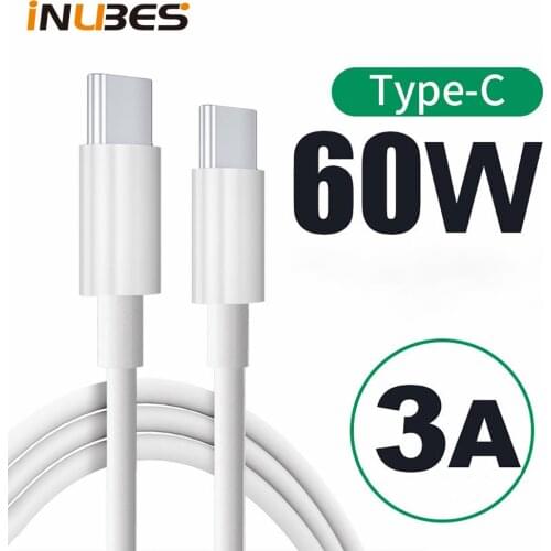 PD 60W USB C to USB Type C Cable PD QC Fast Charge Charging Data Cable for Macbook Air iPad Pro Samsung 2020 Quick Charge Cord