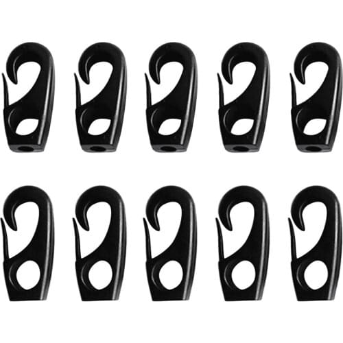 10x Plastic Bungee Hooks for 7 mm Shock Cord Tie Down Canoe Kayak Accessory