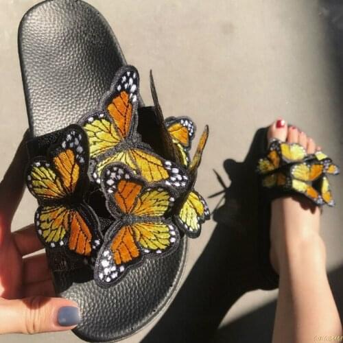 Summer Sandals Platform Flats Slippers Women Butterfly-Knot Casual Slides Women Slippers Beach Shoes Flat Slippers Outside Flops