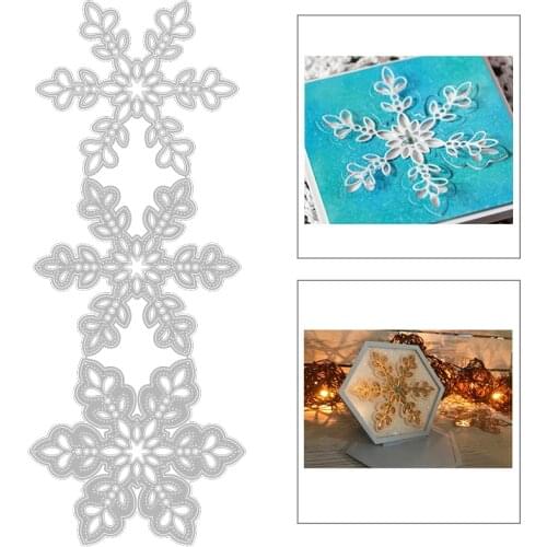 2020 New 3D Christmas Snowflake Pattern Layered Metal Cutting Dies For DIY Cut Paper Embossing Making Card Scrapbooking NO Stamp