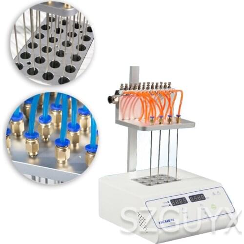 Drying nitrogen blowing instrument 12 holes 24 holes laboratory water bath nitrogen purge instrument nitrogen dryer device