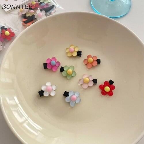 Hair Slip Women Floral Sweet Lovely Students Headwear Feminino Preppy Style Trendy Design Accessories Ulzzang Casual Basic Daily