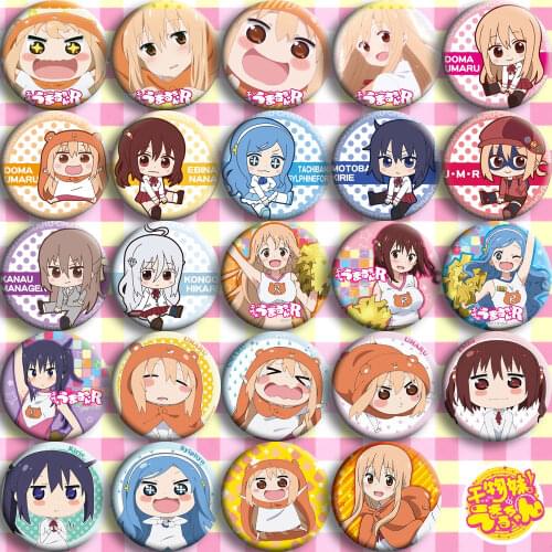 58mm Badges Brooch Himouto! Umaru-chan U·M·R Nanan ebina Acrylic Round pins